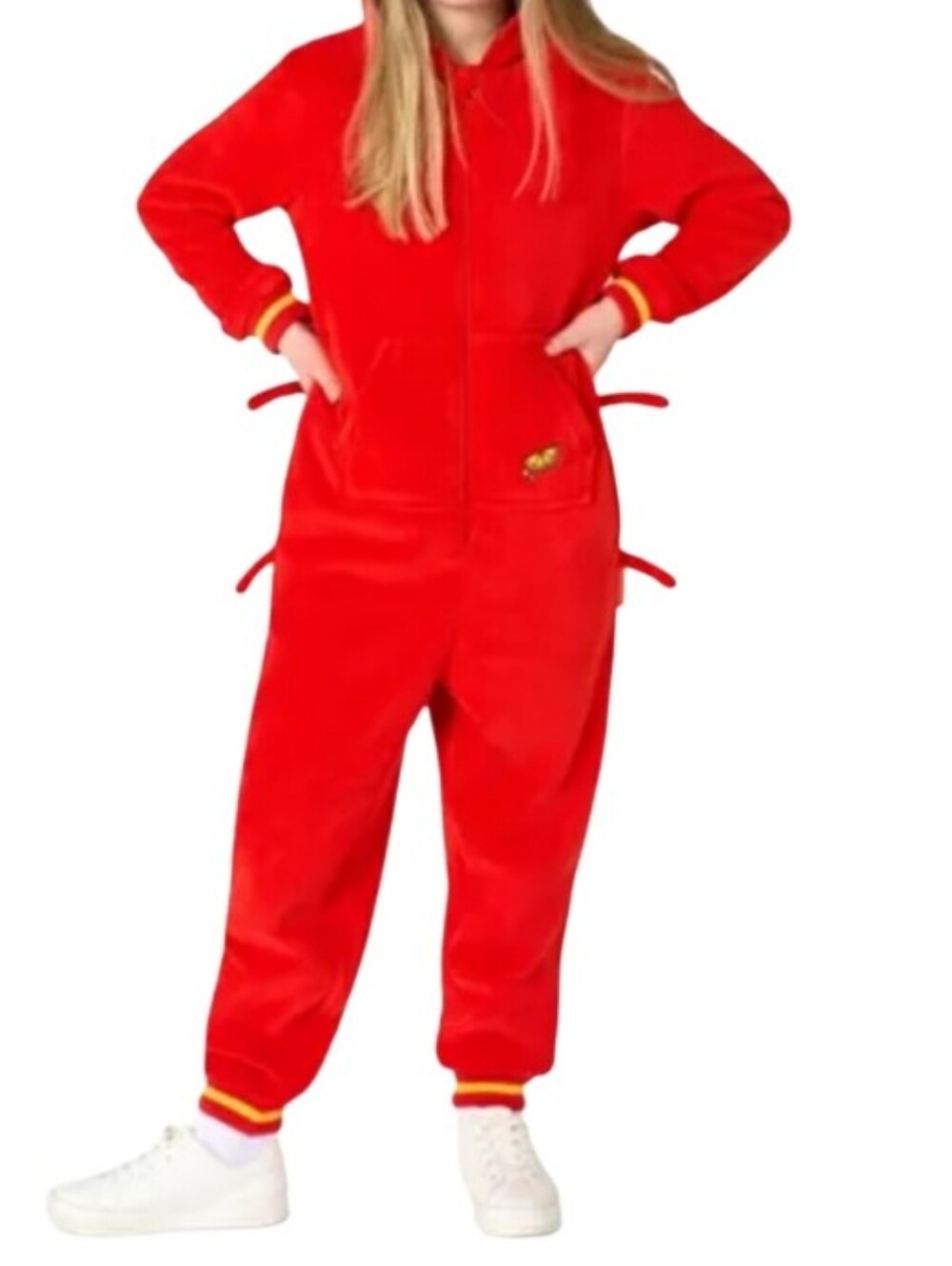 Kids Red Lobster  One-Piece Hooded Jumpsuit - Sz Small Nwt